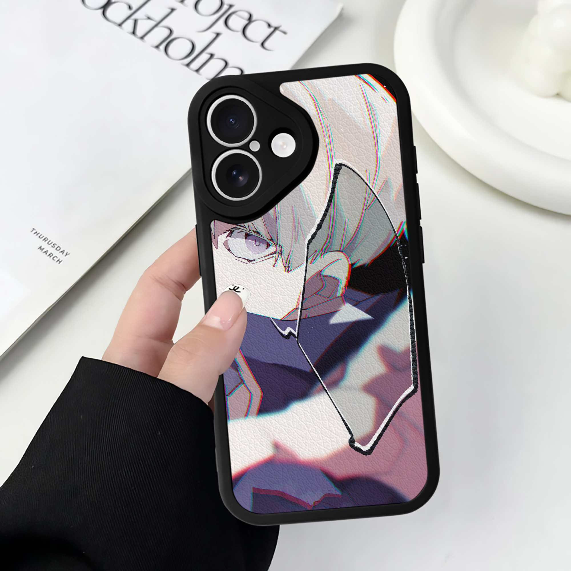 （画像用） 呪術廻戦 Jujutsu Kaisen 【iPhone 16シリーズ対応】シリコンスマホケース（レザー調） 材質：シリコン